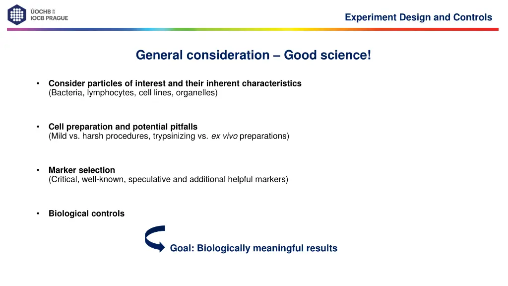 experiment design and controls n.w
