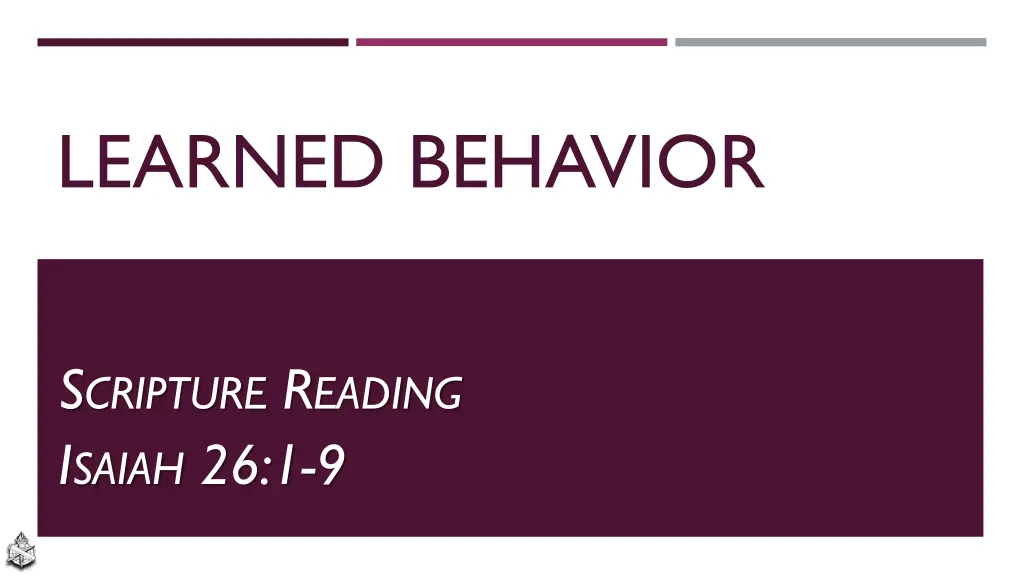 learned behavior n.w