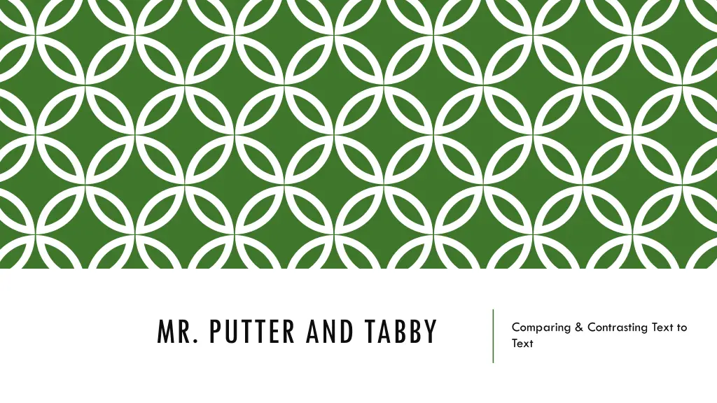 mr putter and tabby n.w