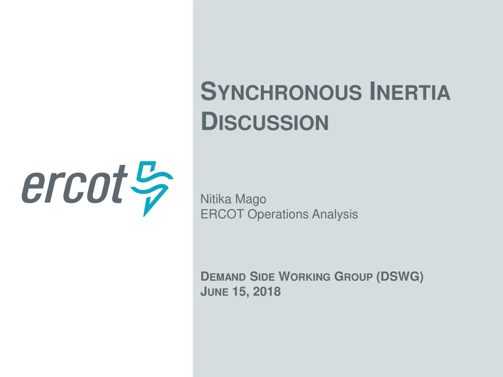 s ynchronous i nertia d iscussion n.w