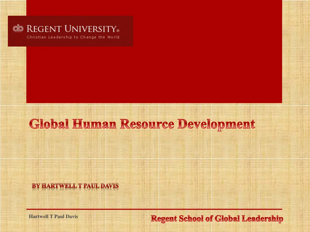 global human resource development n.w