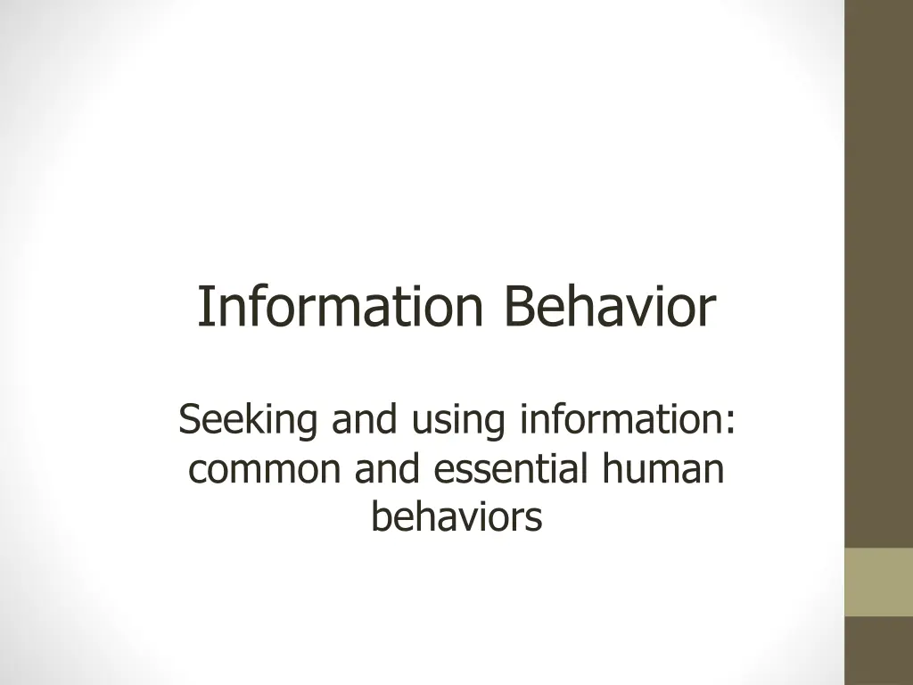 information behavior n.w
