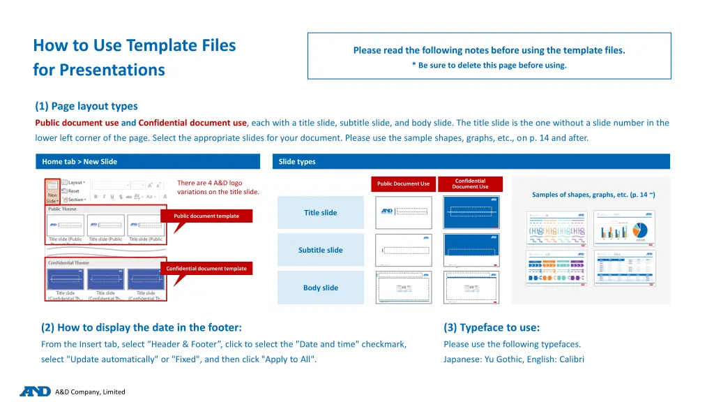 how to use template files for presentations n.w