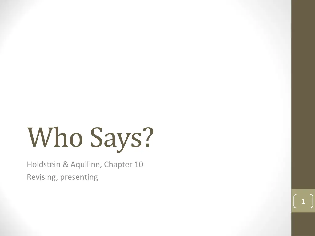 who says n.w
