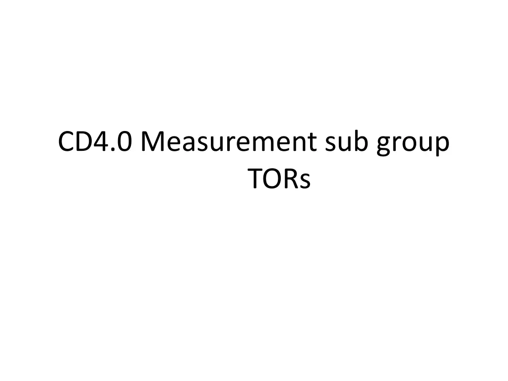 cd4 0 measurement sub group tors n.w