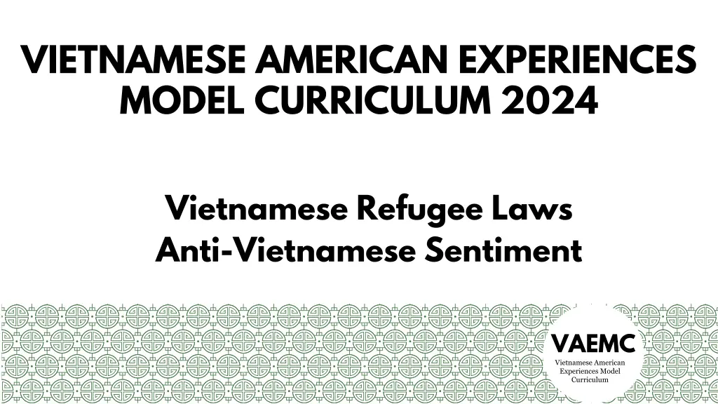 vietnamese american experiences model curriculum n.w