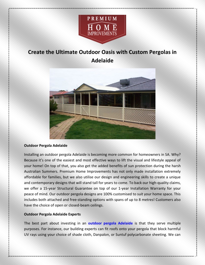 create the ultimate outdoor oasis with custom n.w