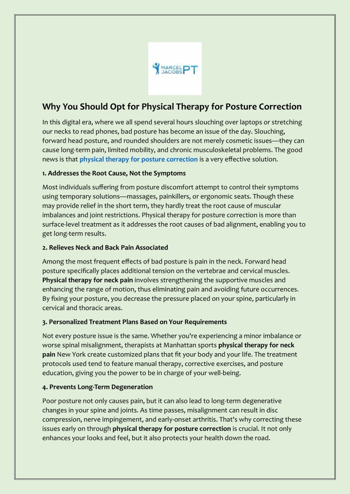 why you should opt for physical therapy n.w