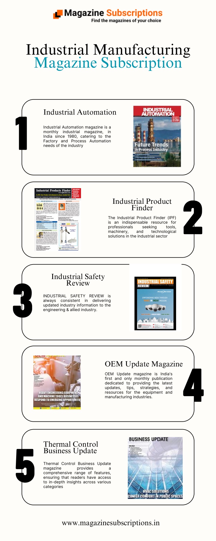industrial manufacturing magazine subscription n.w