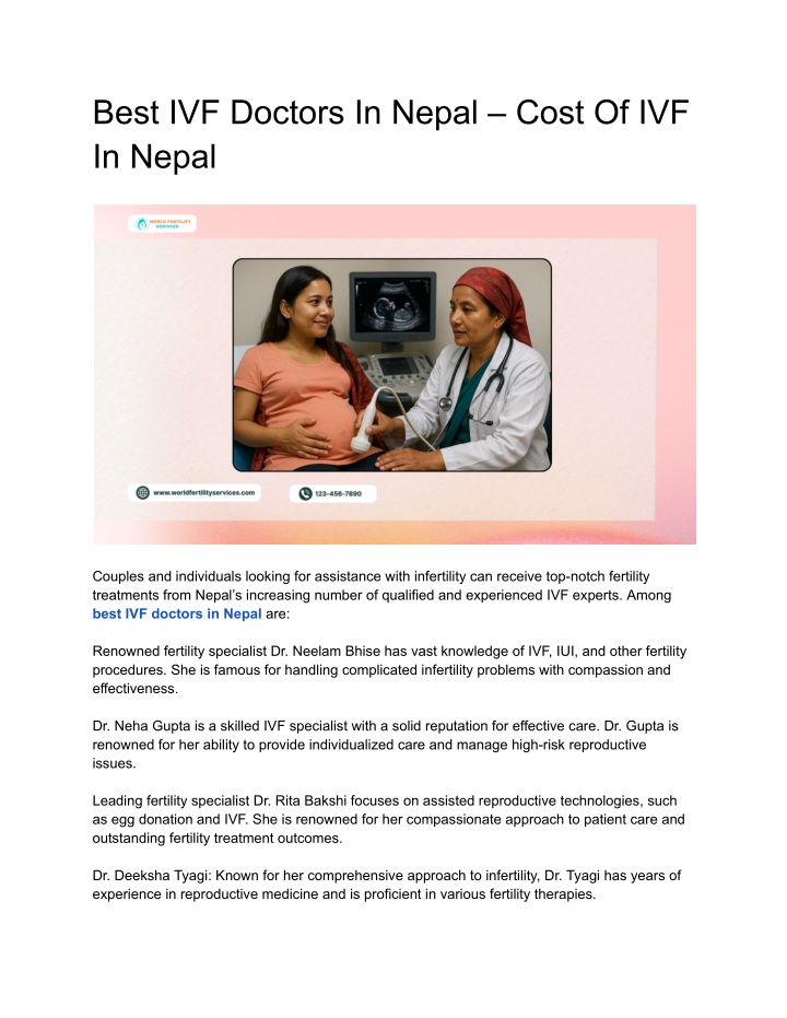 best ivf doctors in nepal cost of ivf in nepal n.w