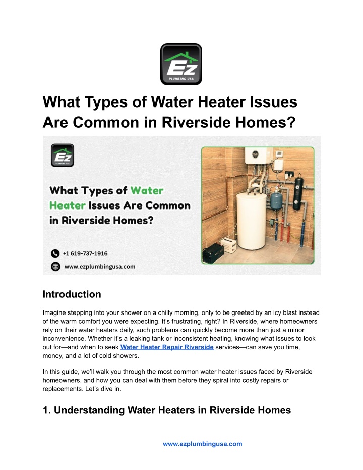 what types of water heater issues are common n.w