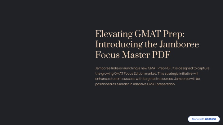 elevating gmat prep introducing the jamboree n.w