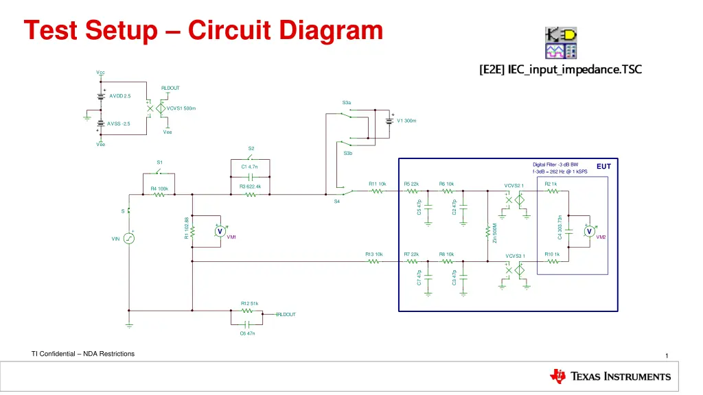 test setup circuit diagram n.w