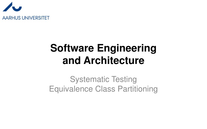 Software Engineering  and Architecture