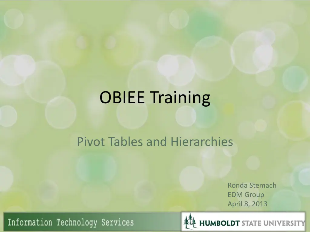 obiee training n.w