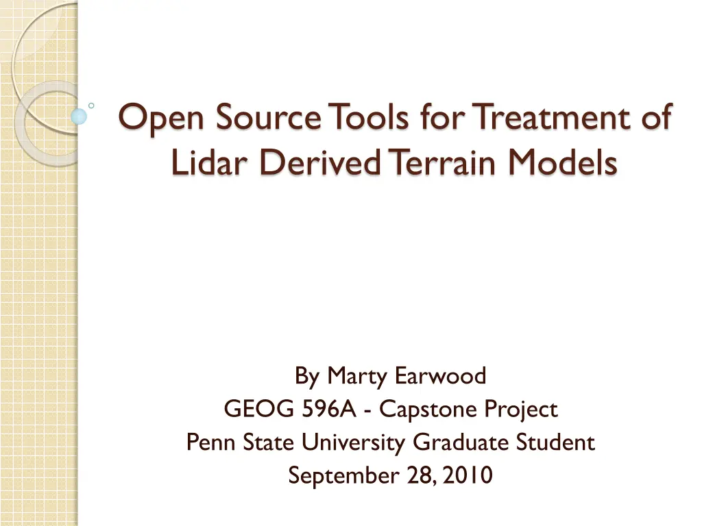 open source tools for treatment of lidar derived n.w