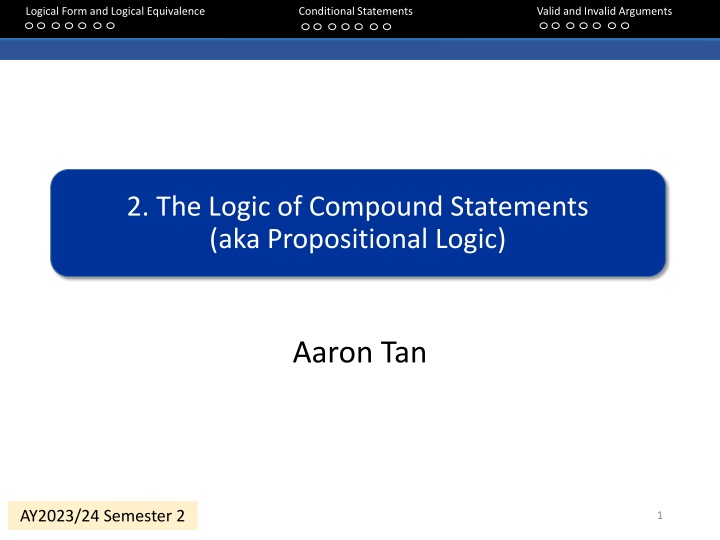 Logical Form and Equivalence in Conditional Statements