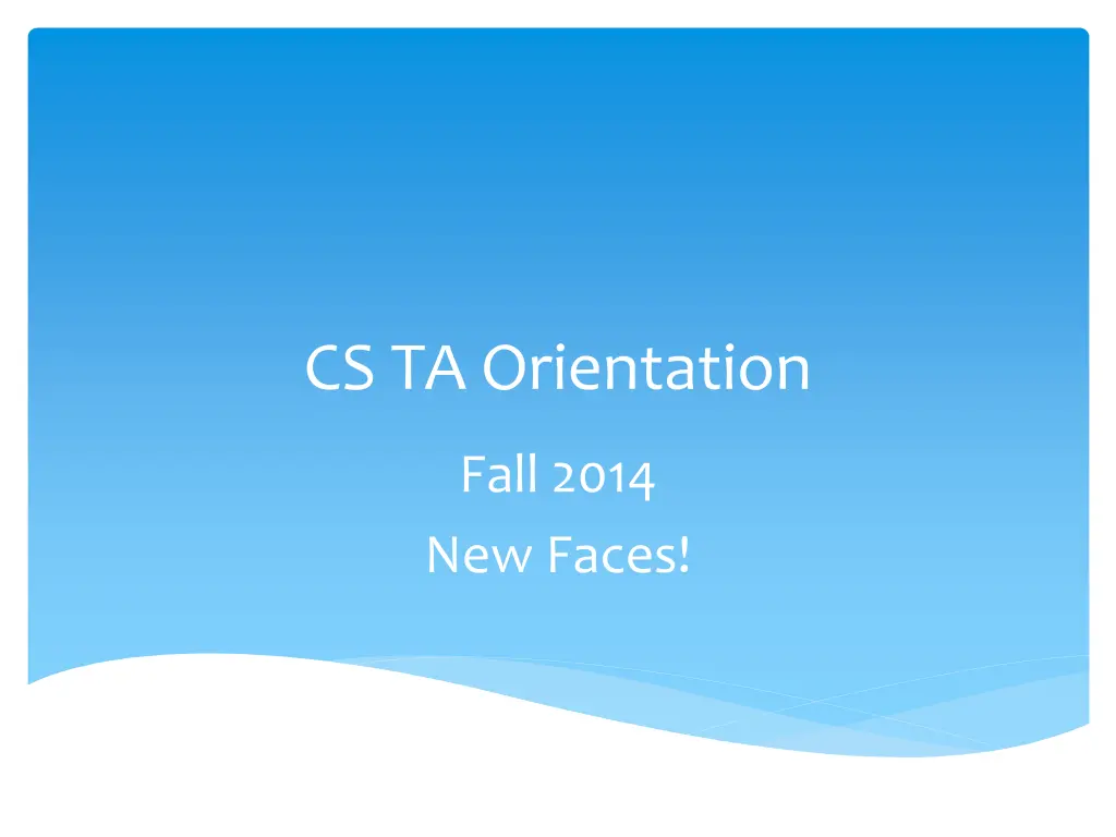 cs ta orientation n.w