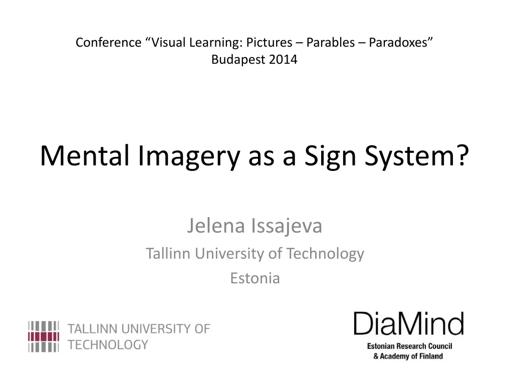 conference visual learning pictures parables n.w