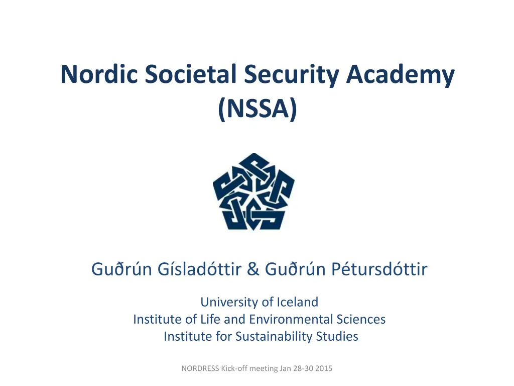 nordic societal security academy nssa n.w