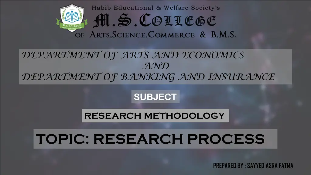 department of arts and economics n.w