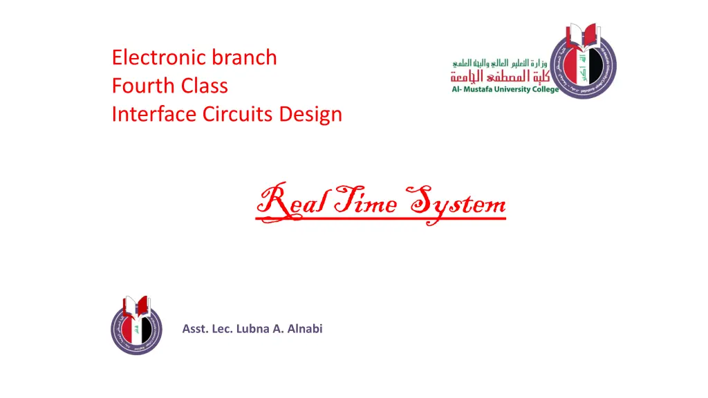 electronic branch fourth class interface circuits n.w