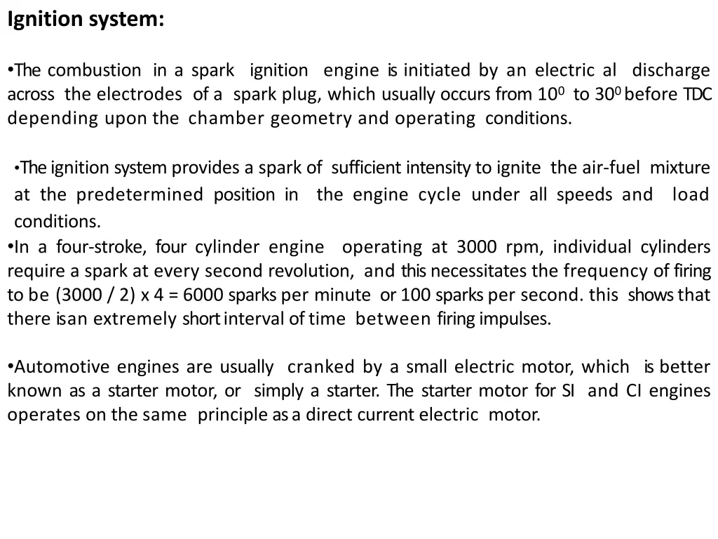 ignition system n.w