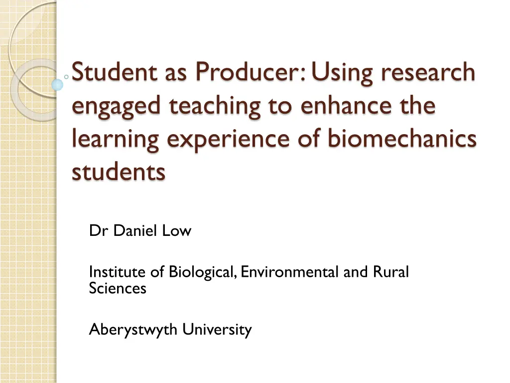 student as producer using research engaged n.w