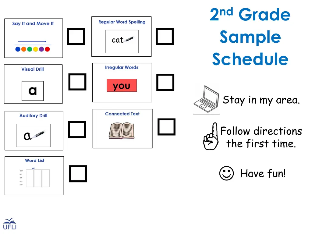 2 nd grade sample schedule n.w