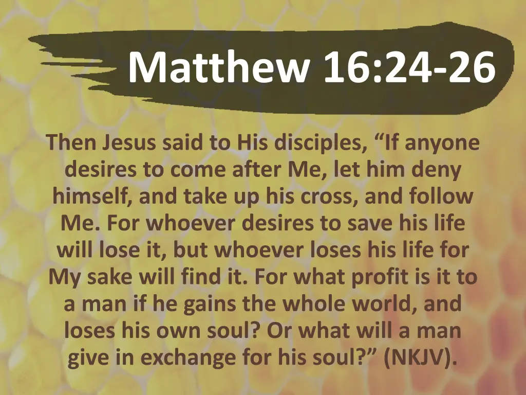 matthew 16 24 26 n.w