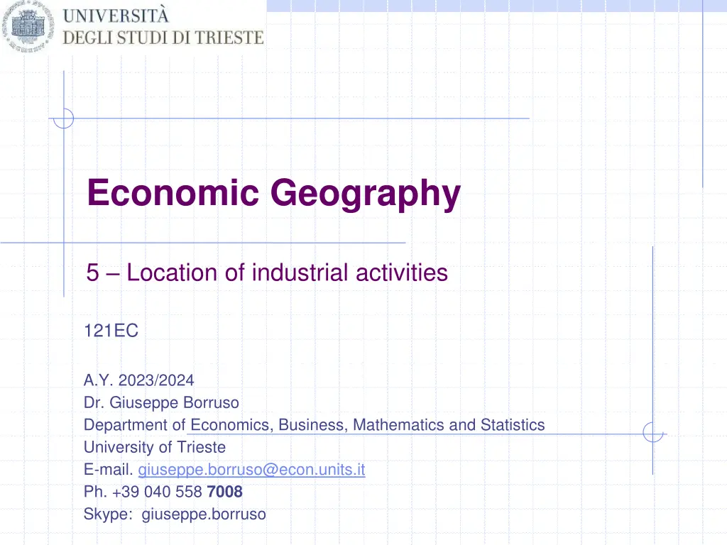 economic geography n.w