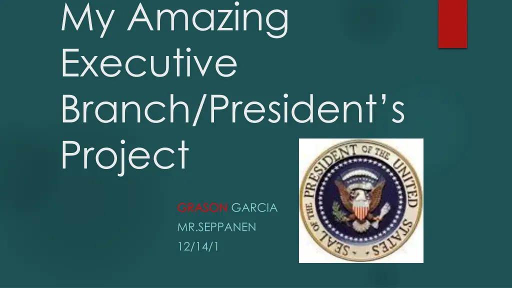 my amazing executive branch president s project n.w