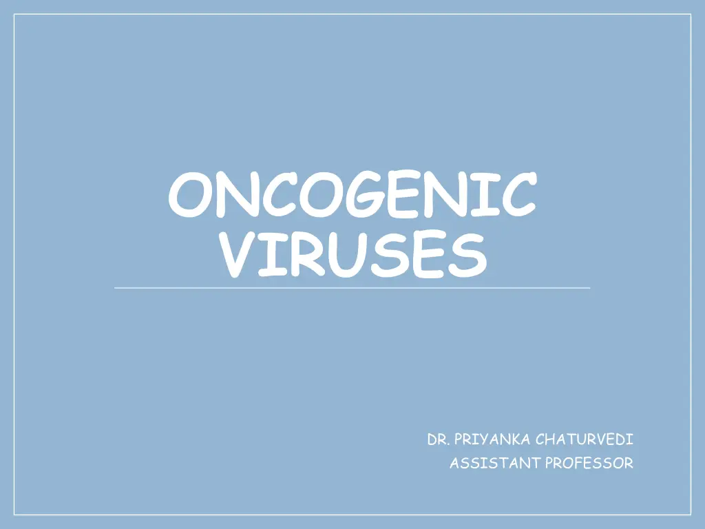 oncogenic viruses n.w