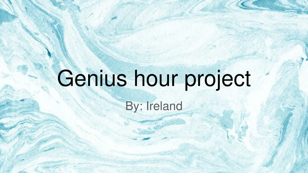 genius hour project n.w