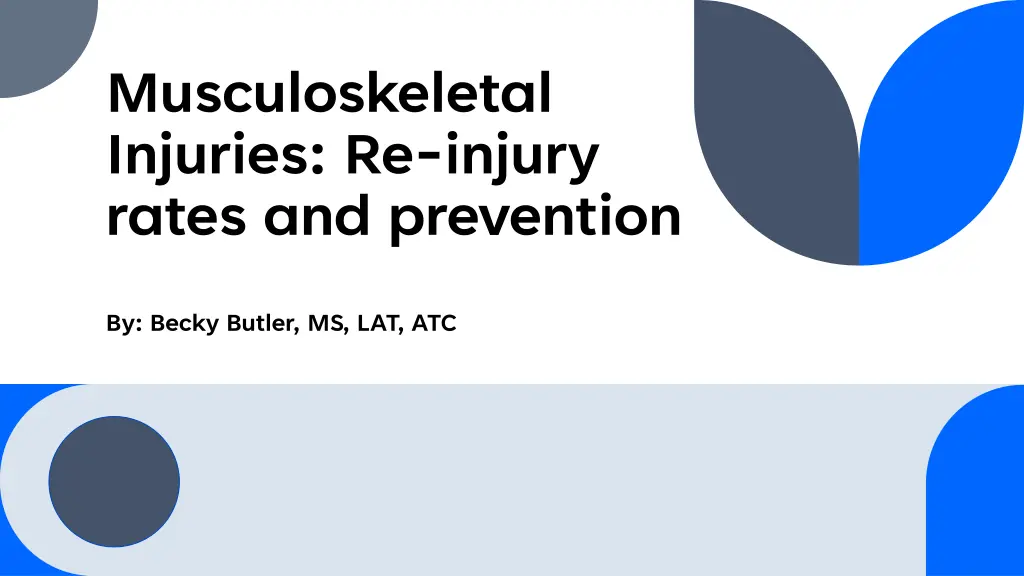 musculoskeletal injuries re injury rates n.w