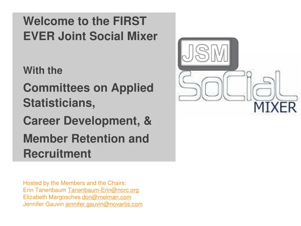 welcome to the first ever joint social mixer n.w