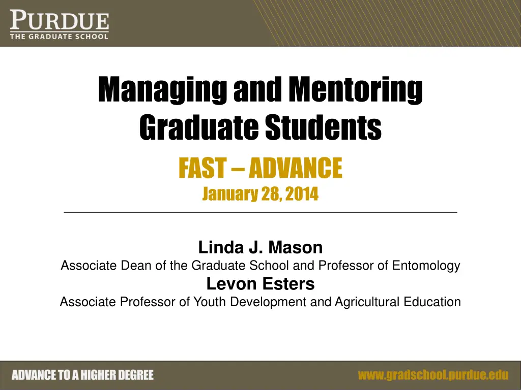 managing and mentoring graduate students fast n.w