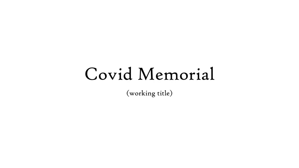 covid memorial n.w