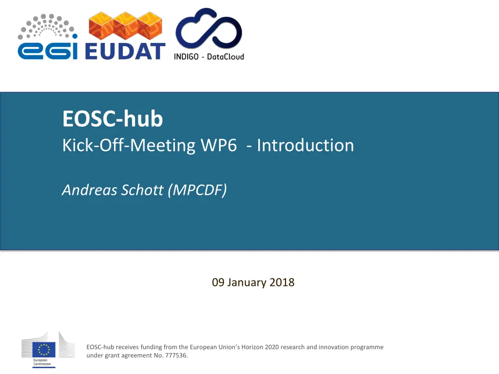 eosc hub kick off meeting wp6 introduction n.w