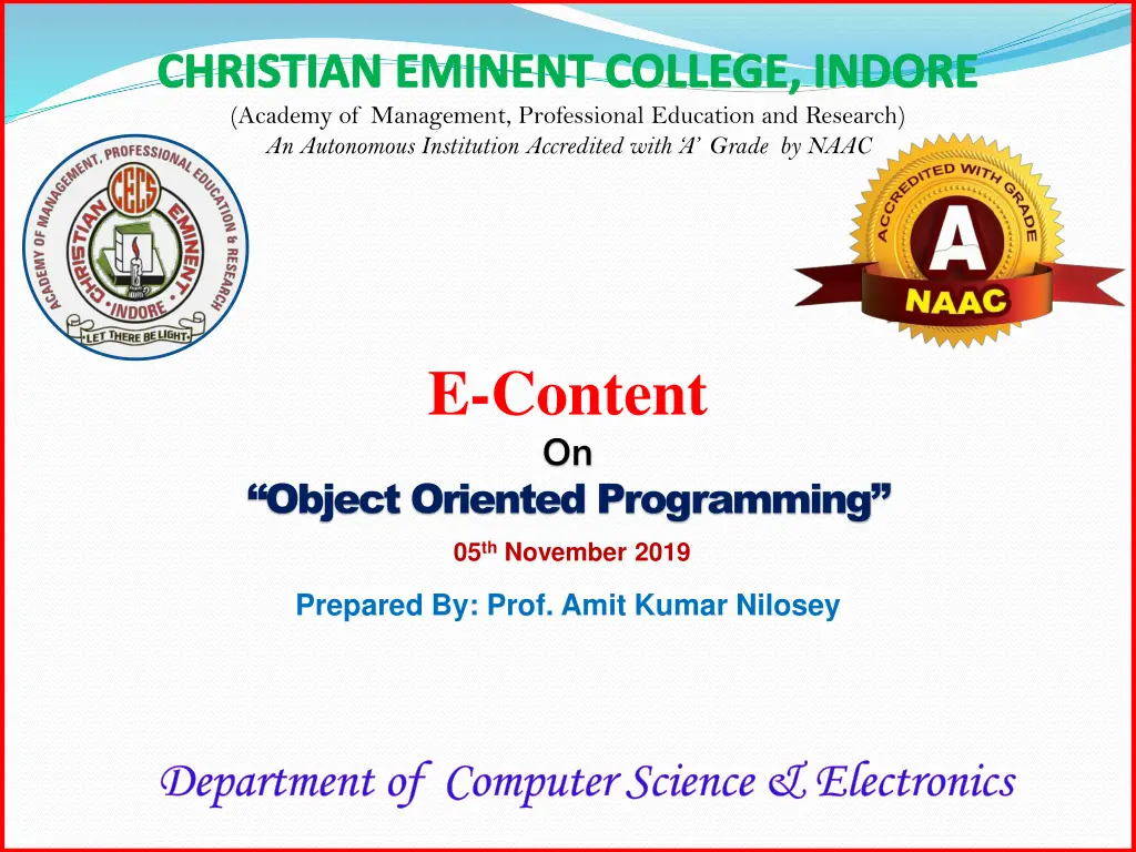 christian eminent college indore academy n.w