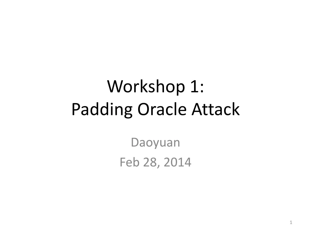 workshop 1 padding oracle attack n.w