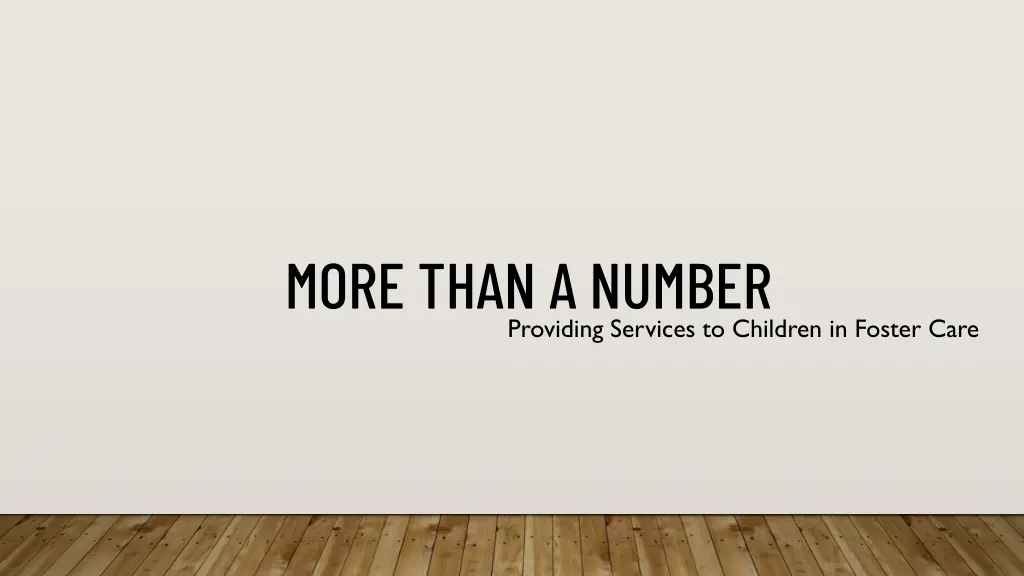 more than a number providing services to children n.w