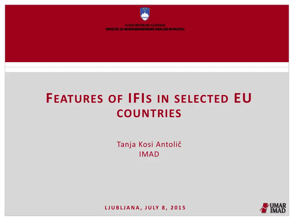 f eatures of ifi s in selected eu countries n.w