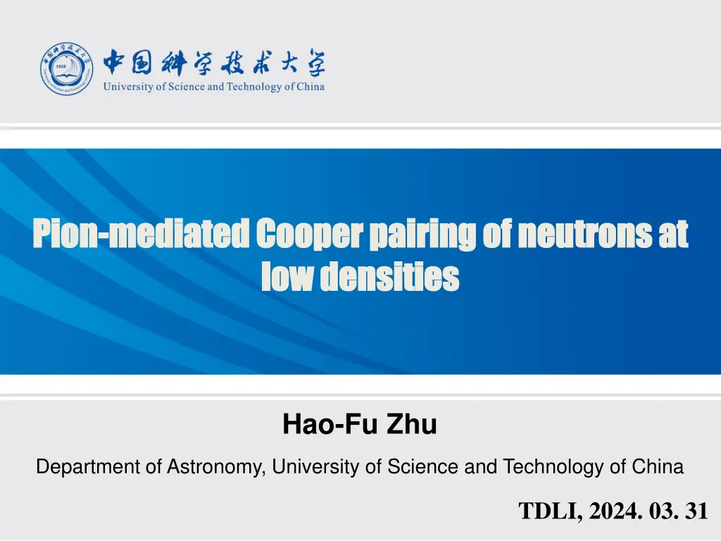 pion pion mediated cooper pairing of neutrons n.w