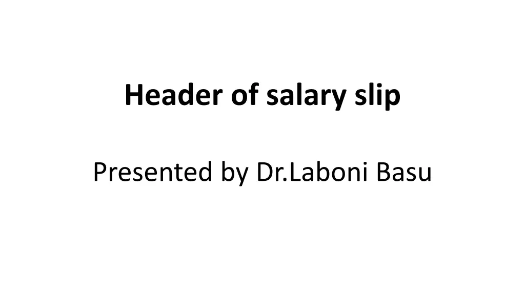 header of salary slip n.w