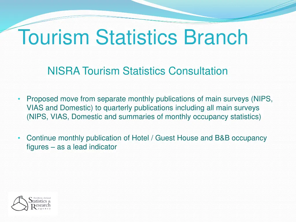 tourism statistics branch n.w