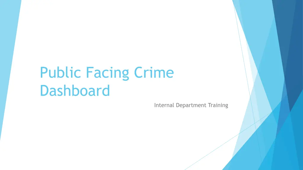 public facing crime dashboard n.w