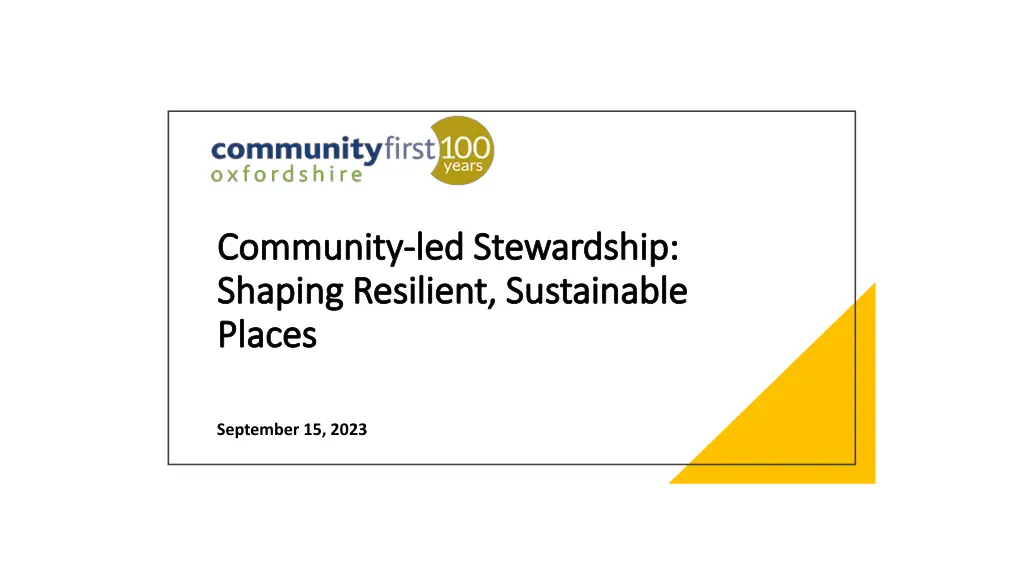 community community led stewardship n.w