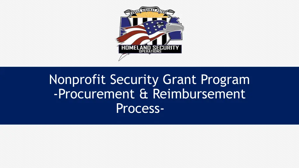 nonprofit security grant program procurement n.w