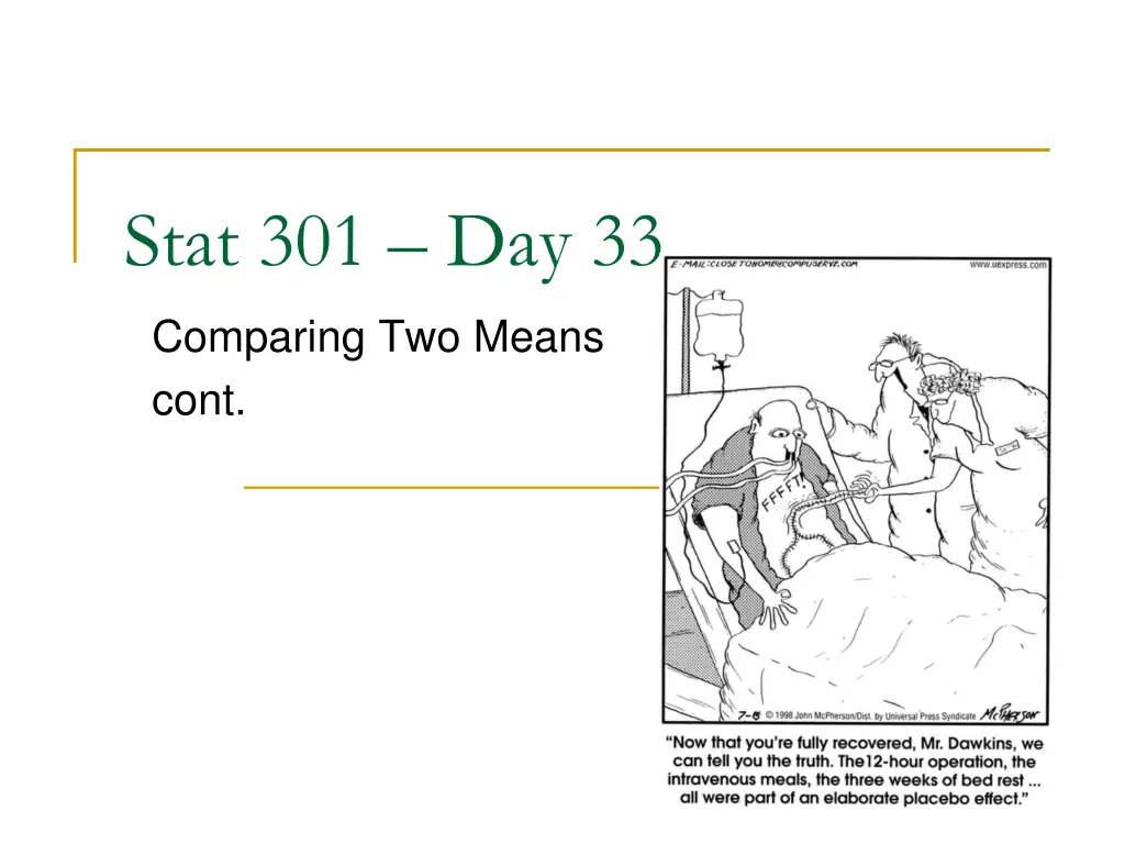 stat 301 day 33 n.w